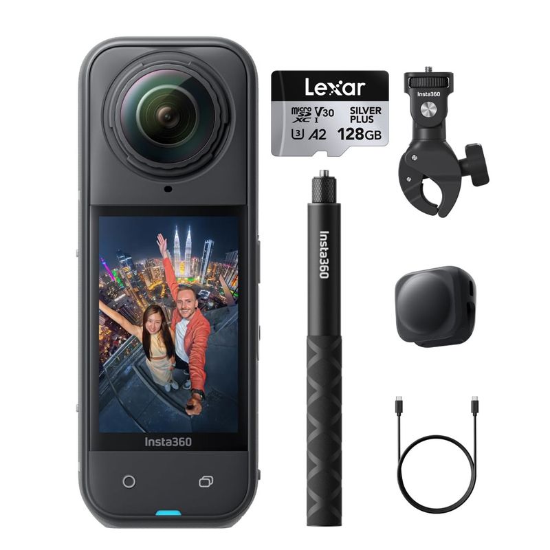 INSTA 360 - Cámara Insta360 X5 Paquete de motocicleta 128GB
