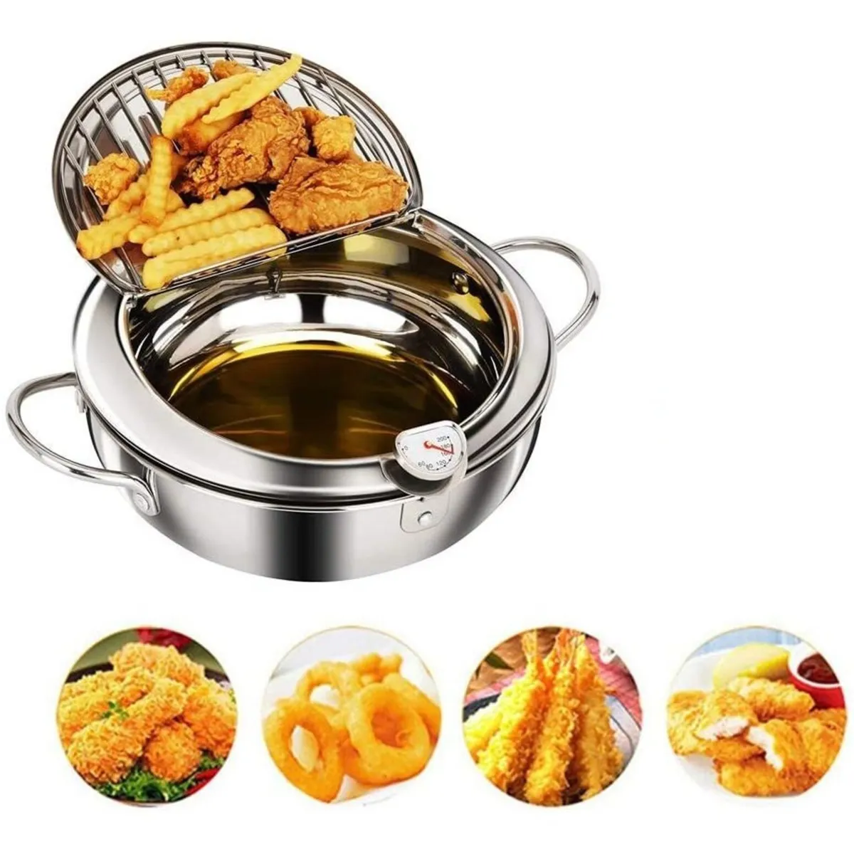 YOMYM - Olla Freidora Acero Inoxidable Freir