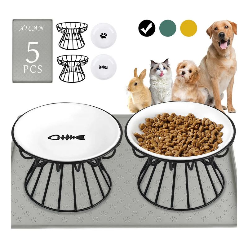 TNAKIEX - 2 Pcz Mascota Comederos Platos/tazones Para Perros Y Gatos
