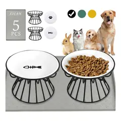 TNAKIEX - 2 Pcz Mascota Comederos Platos/tazones Para Perros Y Gatos