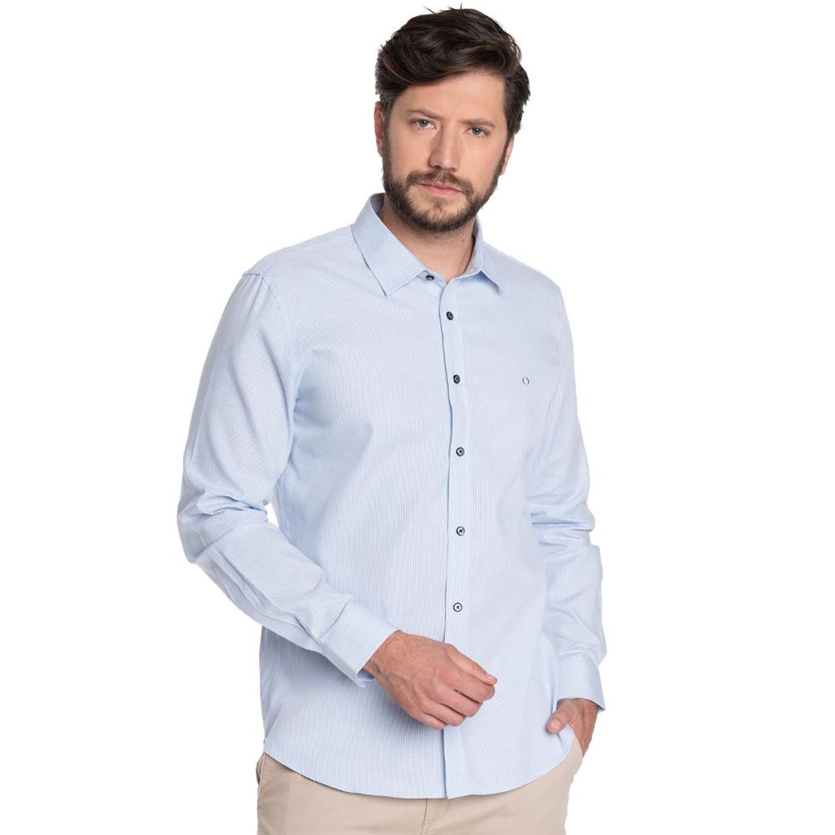 POTROS - CAMISA HOMBRE CASUAL MANGA LARGA TEXTURADA GRANADA - POTROS