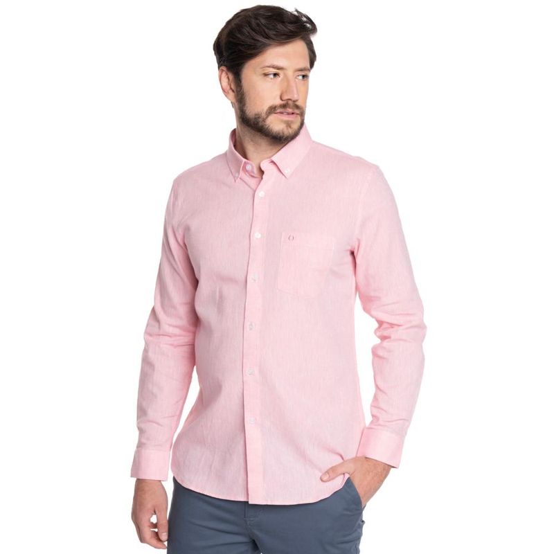 POTROS - CAMISA HOMBRE CASUAL MANGA LARGA LINO BOLONIA - POTROS