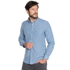 POTROS - CAMISA HOMBRE CASUAL MANGA LARGA OXFORD CUADROS CÓRDOBA -