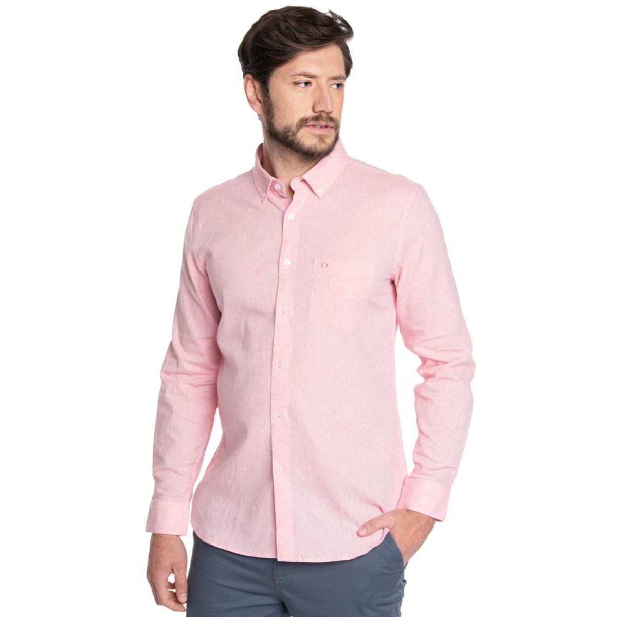 POTROS - CAMISA HOMBRE CASUAL MANGA LARGA LINO BOLONIA - POTROS