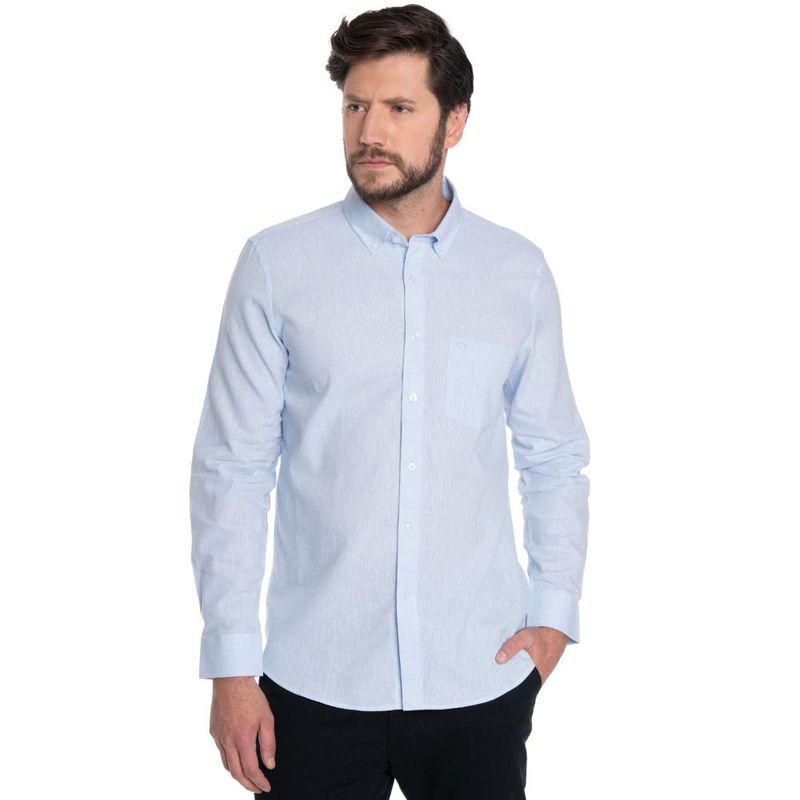 POTROS - CAMISA HOMBRE CASUAL MANGA LARGA LINO BOLONIA - POTROS