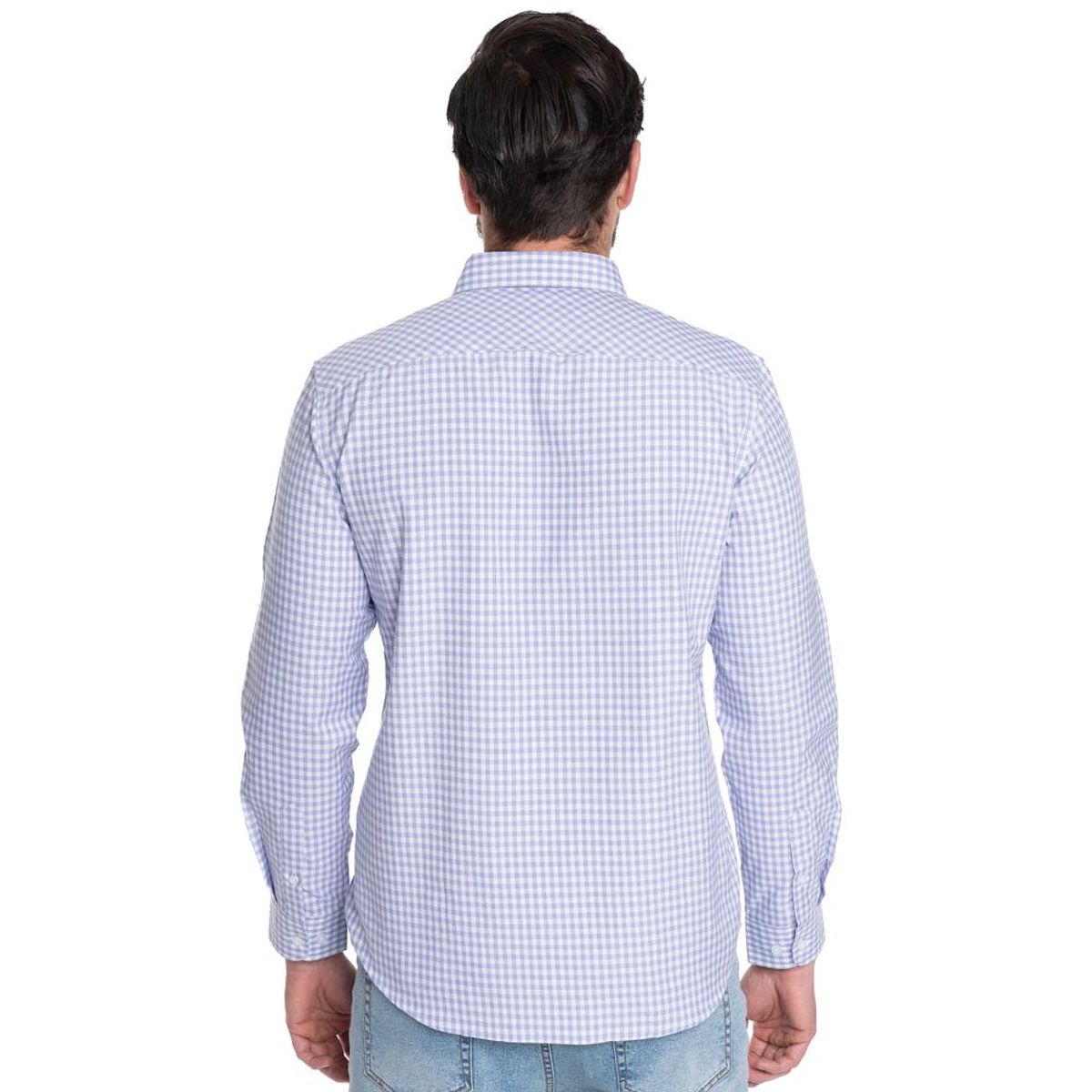 POTROS - CAMISA HOMBRE CASUAL MANGA LARGA OXFORD CUADROS CÓRDOBA
