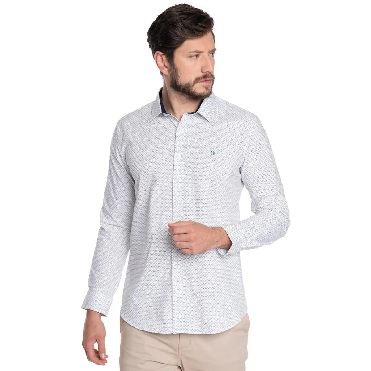POTROS - CAMISA HOMBRE CASUAL MANGA LARGA TREVIRA ESTAMPADA SEVILLA