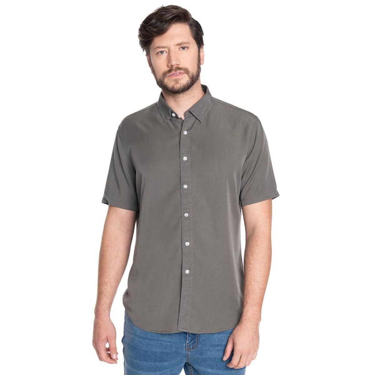 POTROS - CAMISA HOMBRE MANGA CORTA LYOCELL LISA SANTIAGO - POTROS