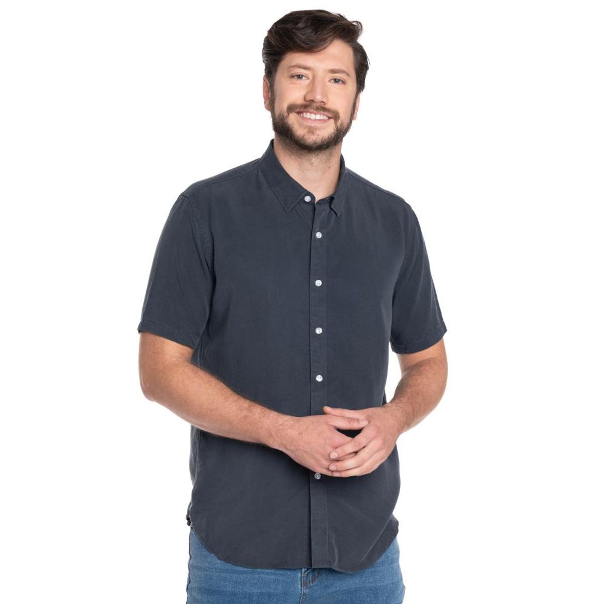 POTROS - CAMISA HOMBRE MANGA CORTA LYOCELL LISA SANTIAGO - POTROS