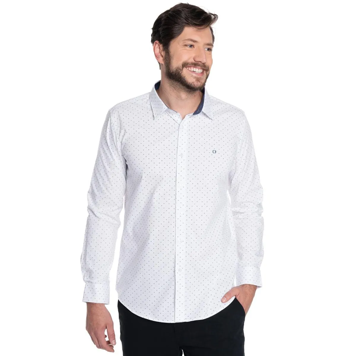 POTROS - CAMISA HOMBRE CASUAL MANGA LARGA TREVIRA ESTAMPADA SEVILLA