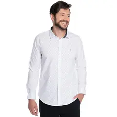 POTROS - CAMISA HOMBRE CASUAL MANGA LARGA TREVIRA ESTAMPADA SEVILLA