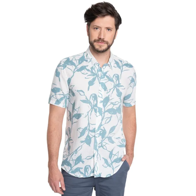 POTROS - CAMISA HOMBRE MANGA CORTA VISCOSA ESTAMPADA MALLORCA - POTROS