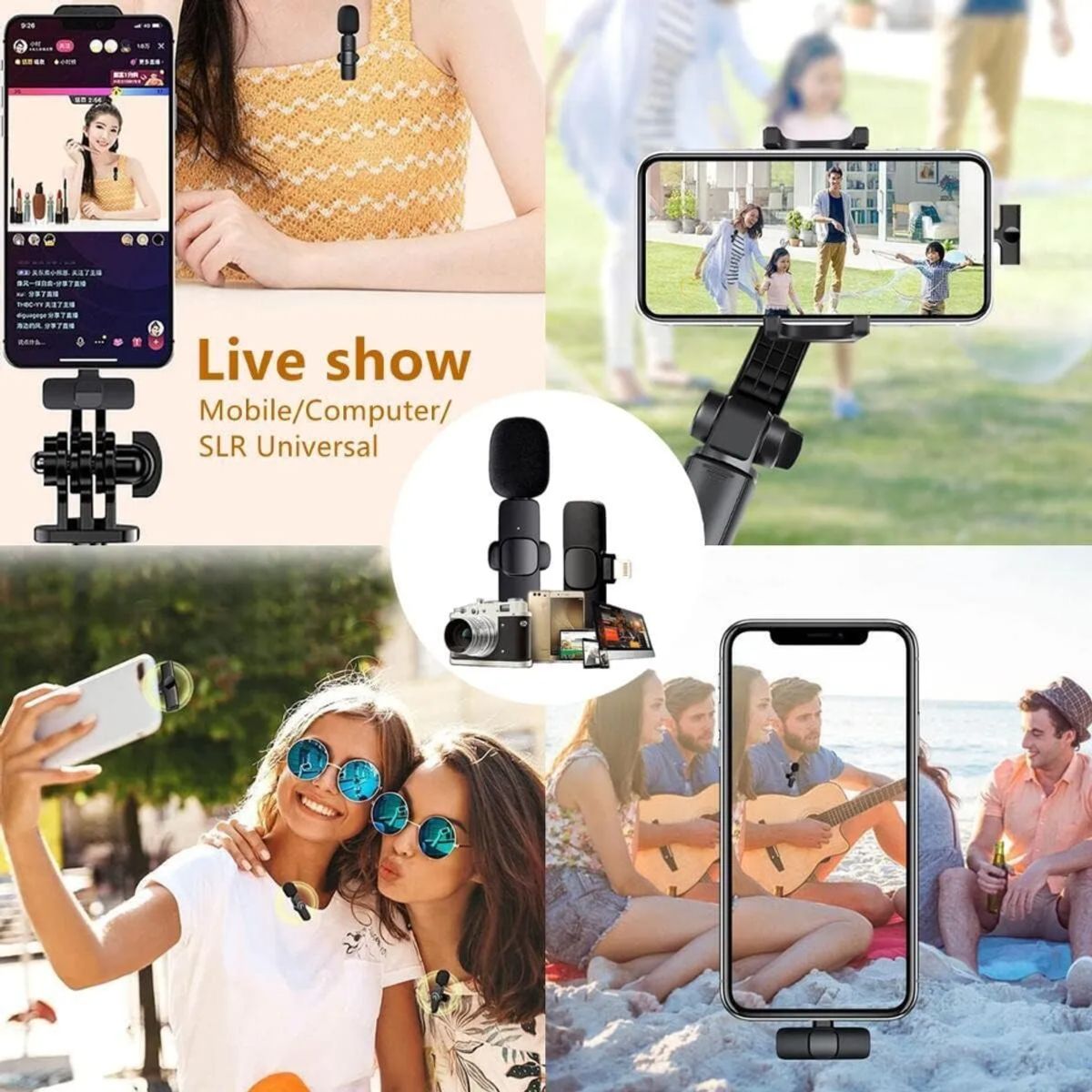 GENERICO - Micrófono Inalámbrico Solapa Para iPhone Lightning