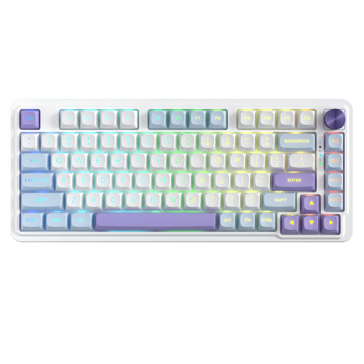 REDRAGON - Teclado Gamer Inalámbrico Redragon Ucal Max K673 Wpb Blanco Inglés Us