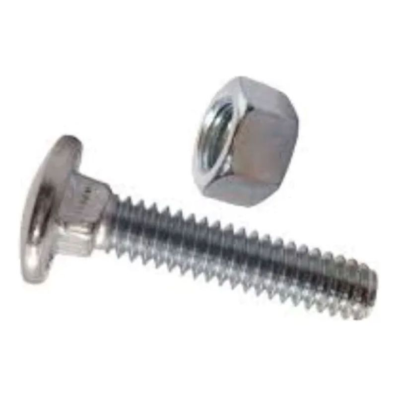 METALFER - Pack Perno Coche 5 /16 X 2 1 /2 + Tuerca 5/16 Zn (100 Unid)
