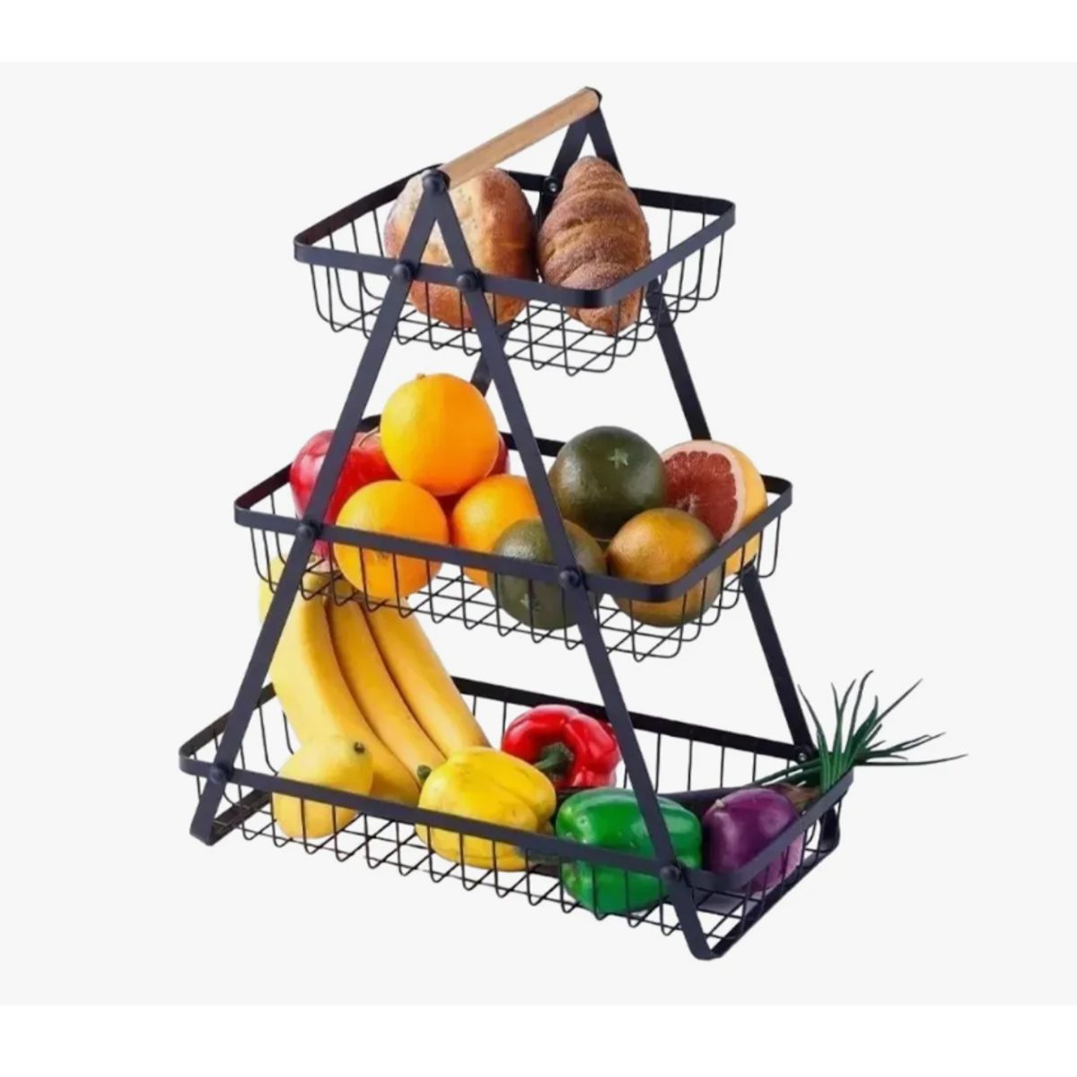 GENERICO - Organizador Cesta Desmontable Multiuso Hogar 3 Niveles