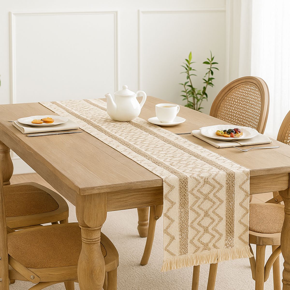 ARMONIA - Camino mesa decoración étnica chenille 180x30 cm 695
