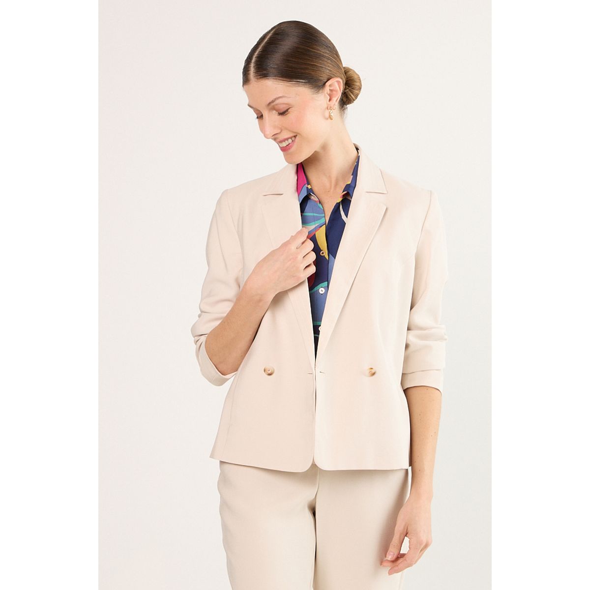 MA GRIFFE - Blazer Mujer Beige Magriffe