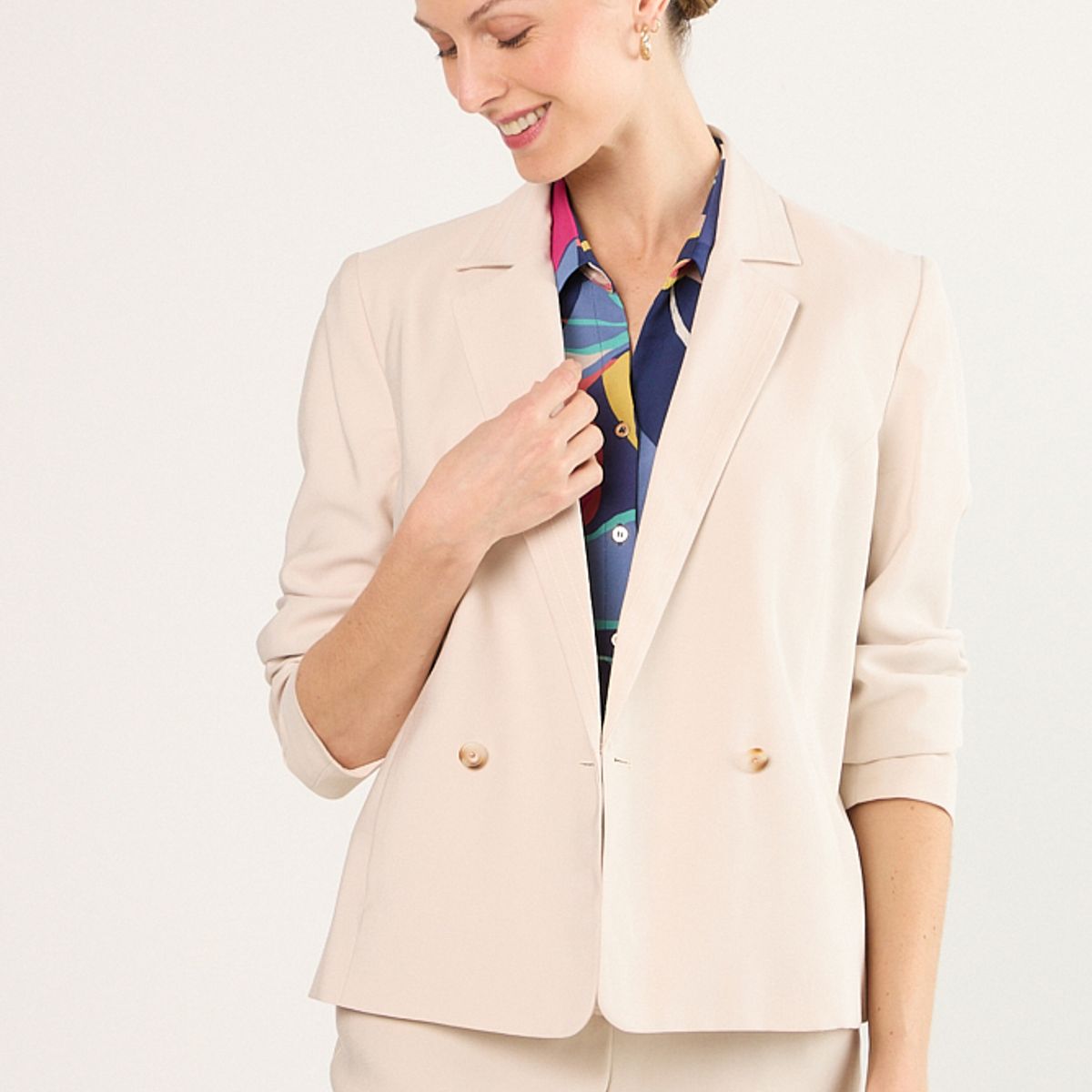 MA GRIFFE - Blazer Mujer Beige Magriffe