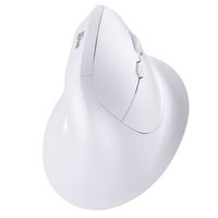 Mouse vertical inalámbrico blanco bluetooth y 24Ghz
