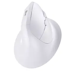 UTEK - Mouse vertical inalámbrico blanco bluetooth y 24Ghz