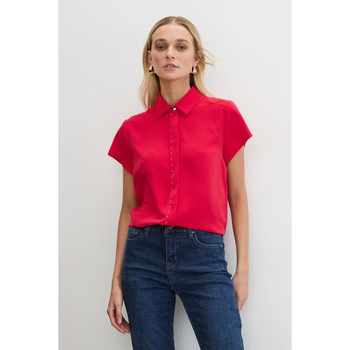 ASH - Blusas Manga Corta Mujer Rojo Ash