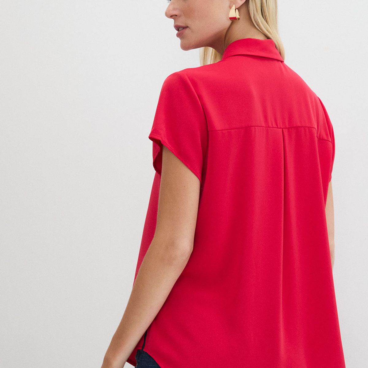 ASH - Blusas Manga Corta Mujer Rojo Ash