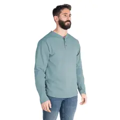 LENGA - Polera Hombre Manga Larga con Botones Queule