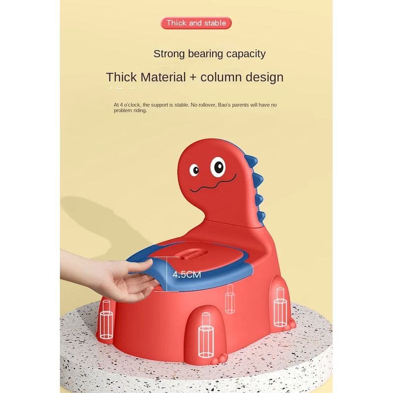 GENERICO - Bacinica Pelela Infantil Diseño Dinosaurio Rojo