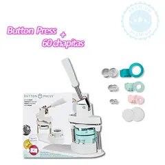 AMERICAN CRAFTS - Maquina De Chapitas Button Press + 60 chapitas K62