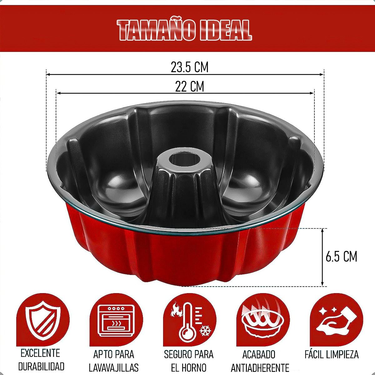 GENERICO - Moldes De Queque Molde Para Torta Molde Hueco Molde Redondo