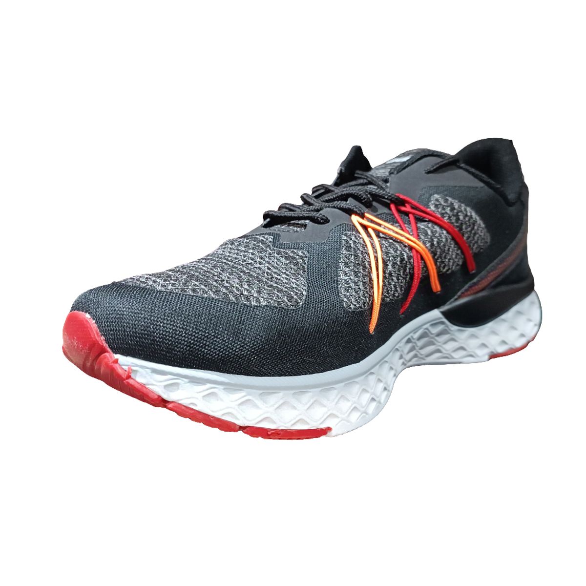 POZATINI - ZAPATILLA DEPORTIVA HOMBRE NEGRO ROJO NARANJA 7812