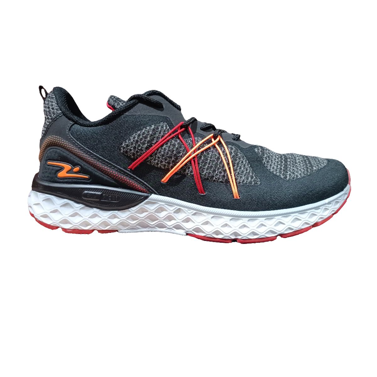 POZATINI - ZAPATILLA DEPORTIVA HOMBRE NEGRO ROJO NARANJA 7812