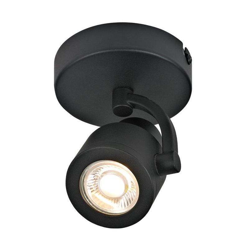 BP ILUMINACION - Foco Sobrepuesto Komo Negro Mate Gu10