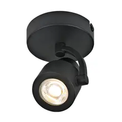 BP ILUMINACION - Foco Sobrepuesto Komo Negro Mate Gu10