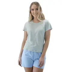 DELIBERANCE - Pijama Listado Mujer Polycotton