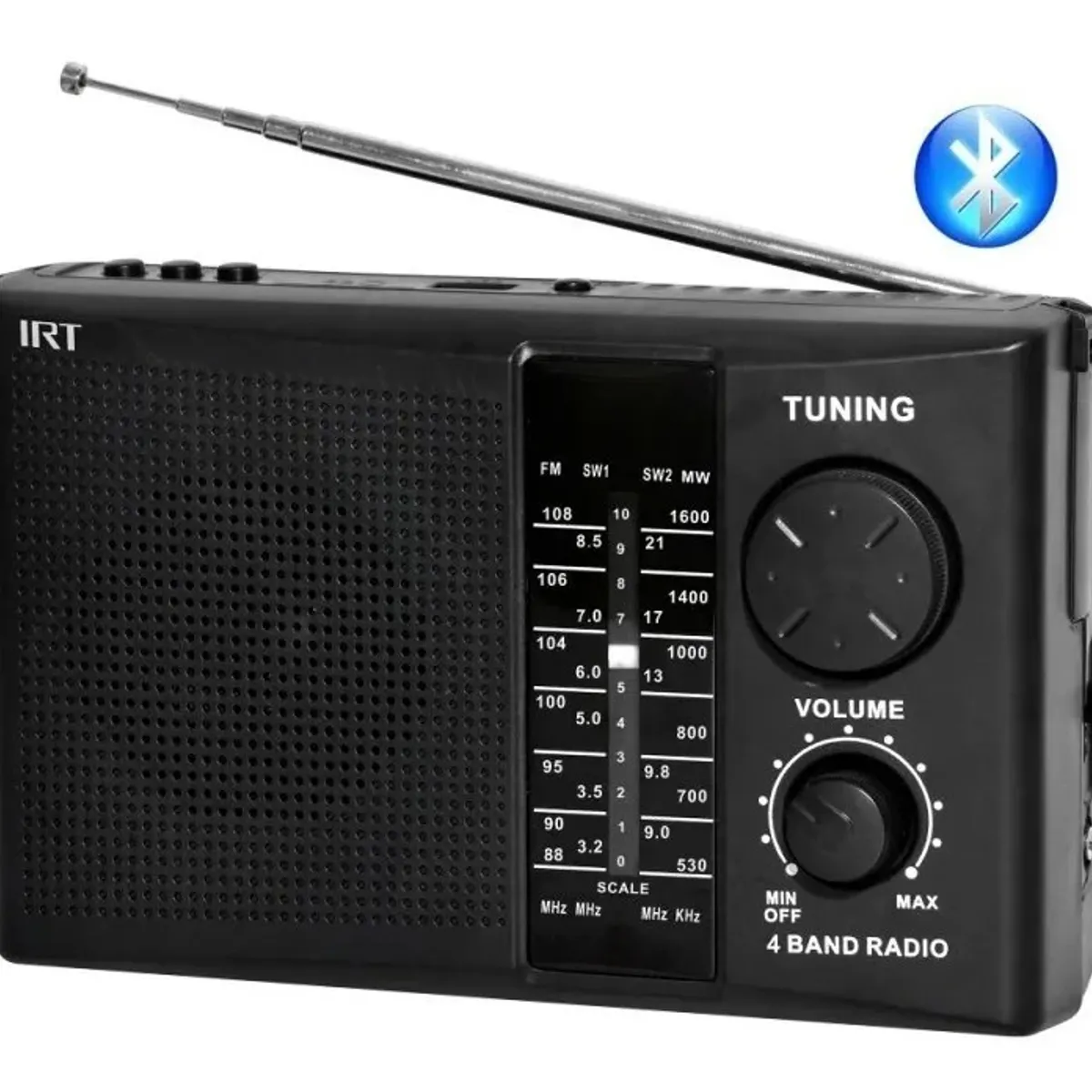 IRT - Radio Portátil Irt Recargable Fm Am Usb Mp3 Sd O Pilas D