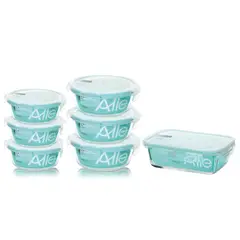 ALLEGRA - Set 7 Contenedores Hermeticos De Vidrio Colaciones