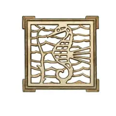 POLI - Rejilla Pileta cuadrada 100mm Bronce ACERO INOXIDABLE