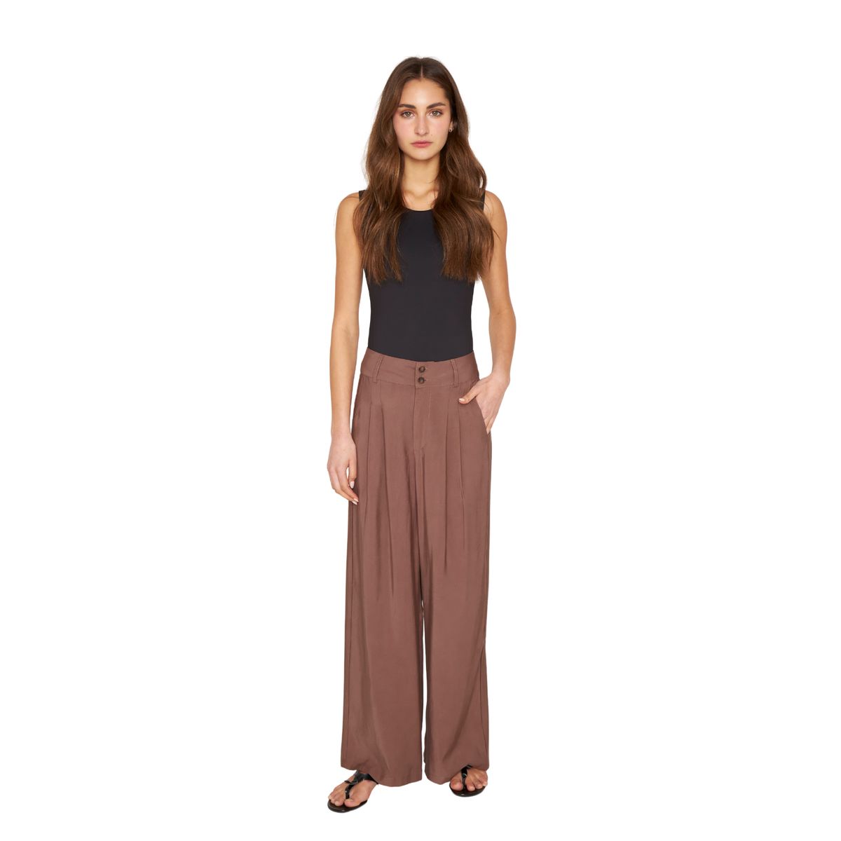 JACINTA TIENDA - Pantalón Laura café Jacinta Tienda
