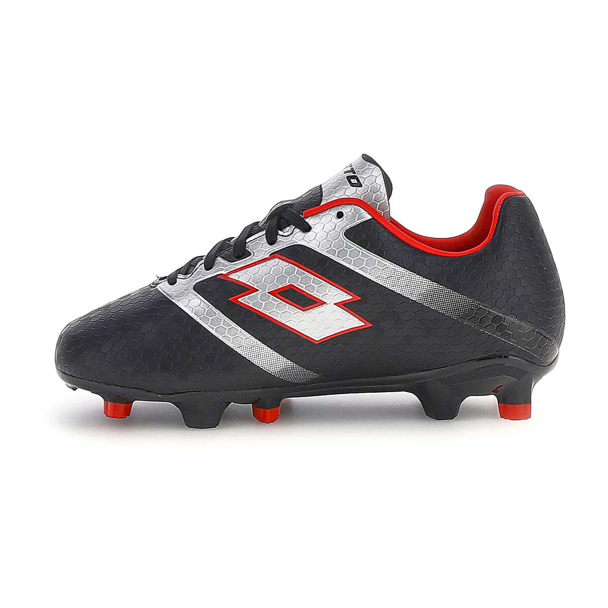 LOTTO - Zapato de Fútbol Juvenil Lotto - Maestro FG 700 Negro Rojo