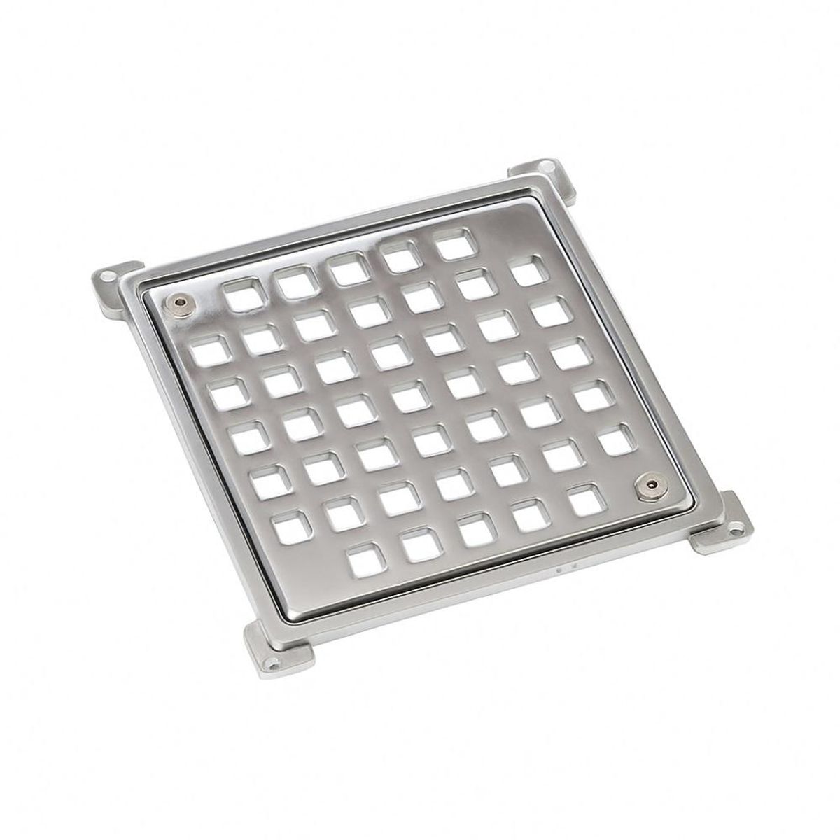 POLI - Rejilla Pileta cuadrada 100mm Cromado ACERO INOXIDABLE POLI