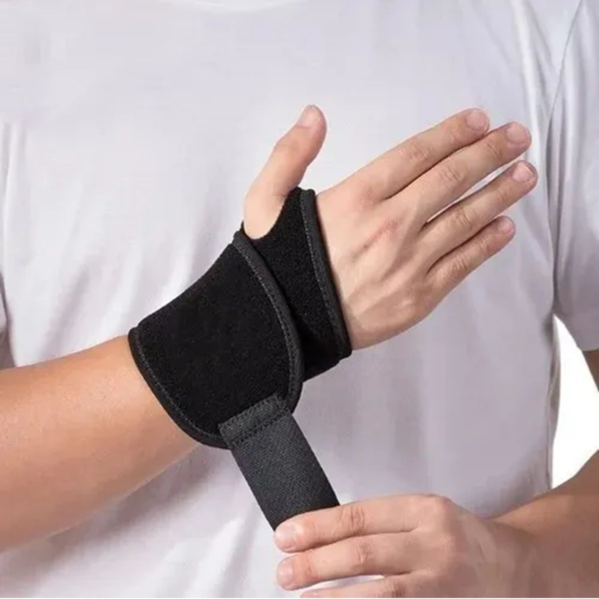 GENERICO - Muñequera Ajustable Con Orificio Pulgar Ortopédico Elastica