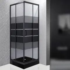 JOYTEK - Shower Recto Style Negro 70x70x185cm