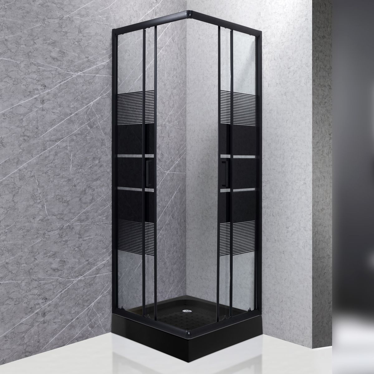 Shower Recto Style Negro 70x70x198cm Incluye Receptáculo, marca JOYTEK - Foto 2