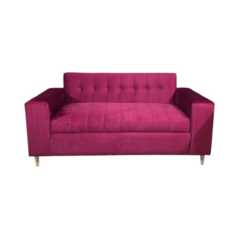 SOFA TRES CUERPOS FELPA BURDEO Burdeos
