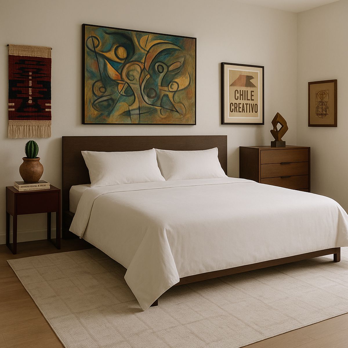 ARMONIA - Juego de cama blanco Super King 144 hilos Unicolor