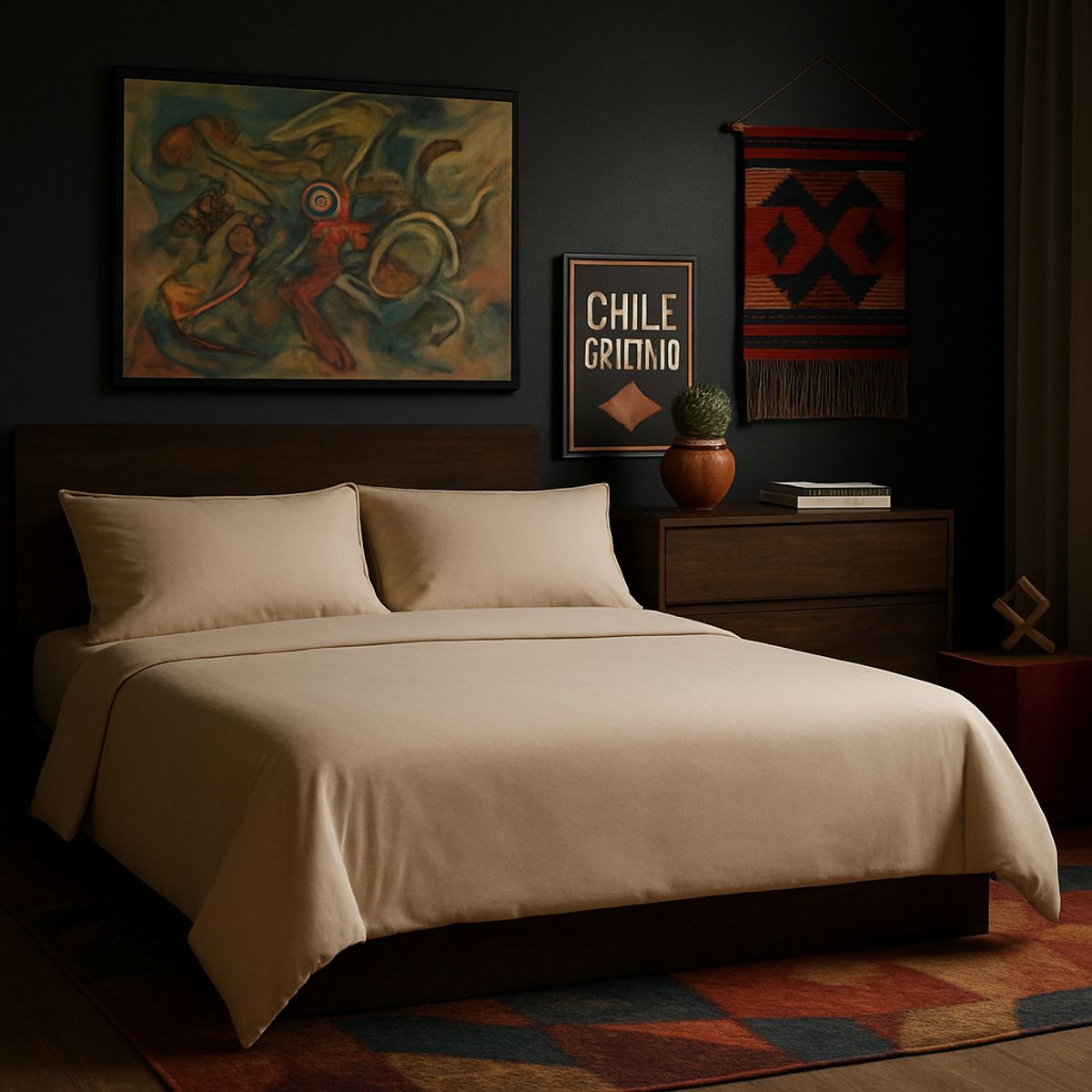 ARMONIA - Sábanas de cama Arena Super King 144 h Sin estampado