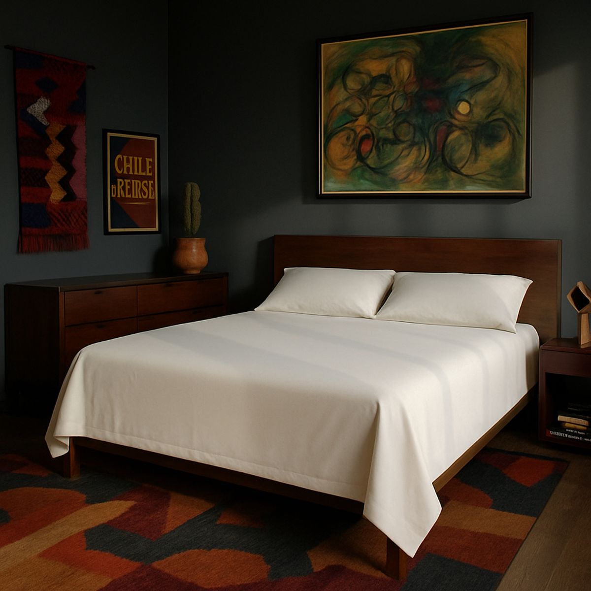 ARMONIA - Set de cama Marfil Super King 144 hilos Sin estampado