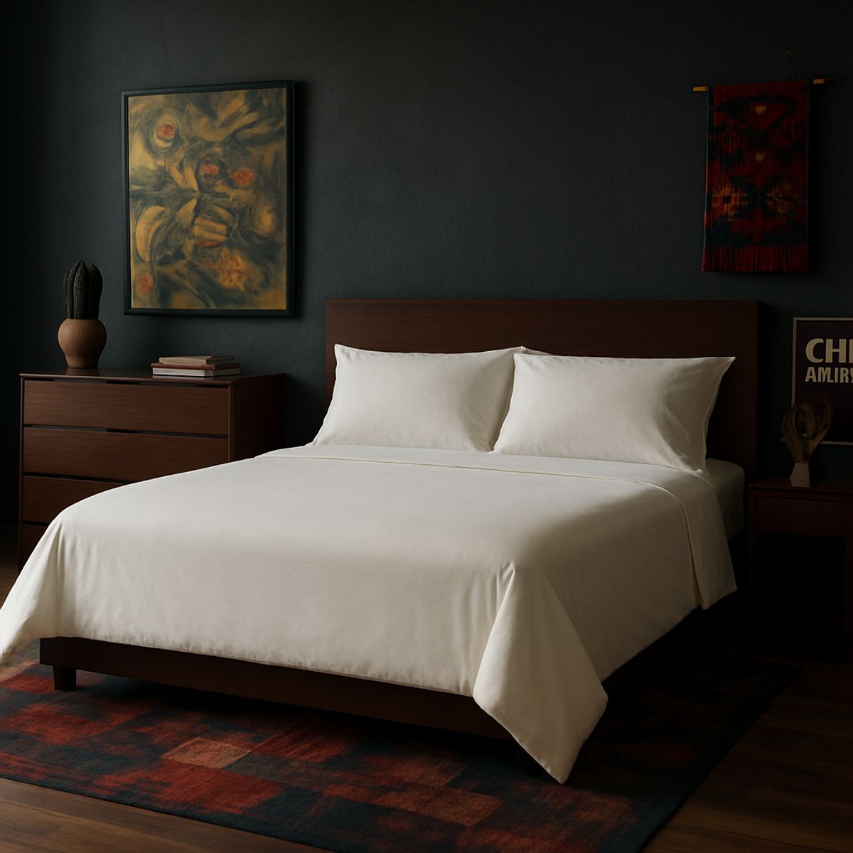 ARMONIA - Set de sábanas Marfil Super King 144 h